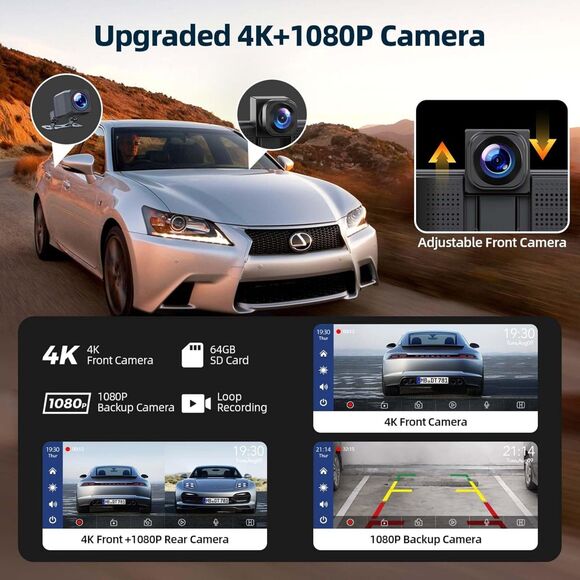 LAMTTO Portable Carplay Screen for Car,9-inch Wireless Carplay - Picture 6 of 8